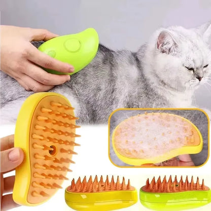 Elevate Your Cat's Grooming Routine with the Cat Steam Brush - Electric Spray & Soft Silicone Comb for Effortless Bathing and Depilation
